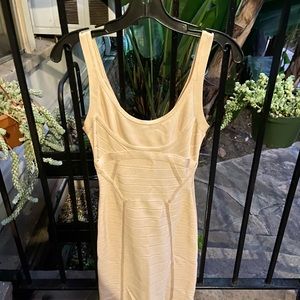 SOLD Authentic Herve Leger light peach bandage bodycon dress size XS